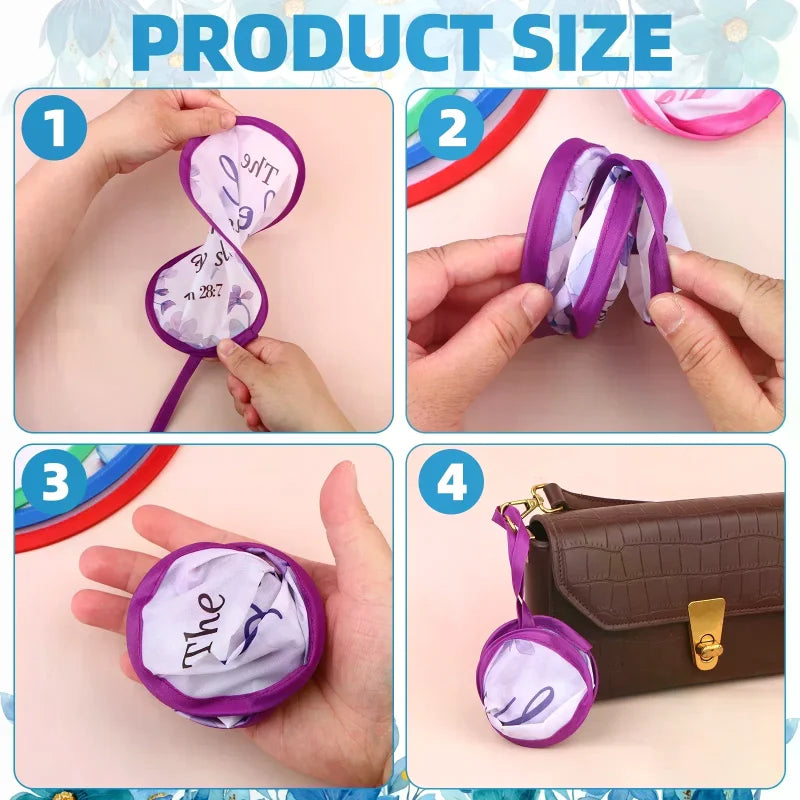 Christian Church Folding Fan Summer Flower Collapsible Handheld Hand Fan Round Church Fans Bulk For Church Service