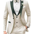 Casual Wedding Groom Best Man Dress Jacquard Men's Suit Three-piece Set  Wedding Suits for Men Suits