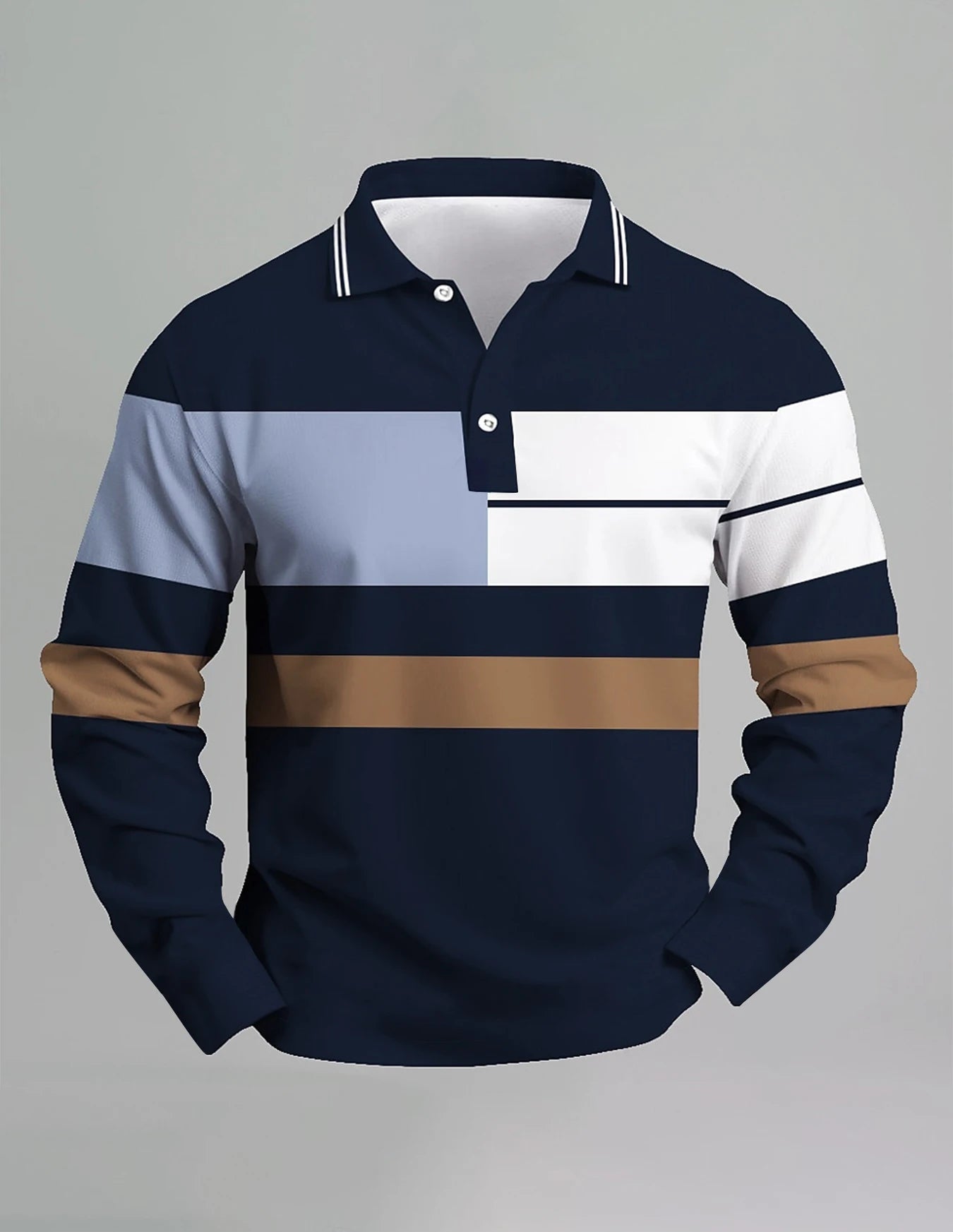 Men's Long Sleeve Shirt Fashion Casual Slim Fit Trendy Blue Silver Art Print Dress Shirt for Church Daily Wear