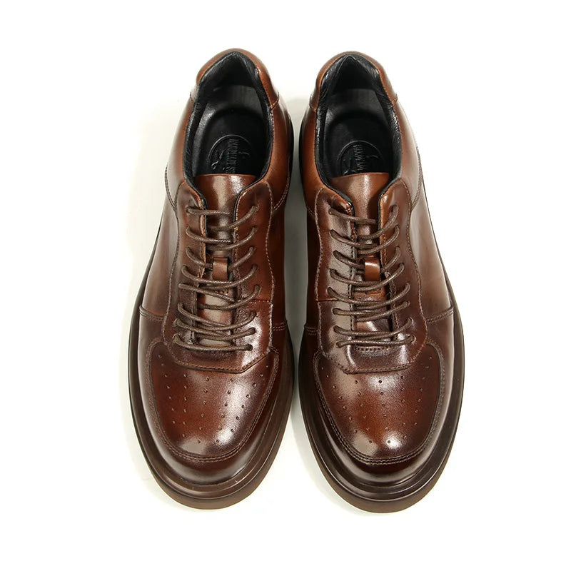 Genuine leather men's shoes Fashion trendy leather casual shoes Male high-quality Men's formal shoes Handmade leather shoes