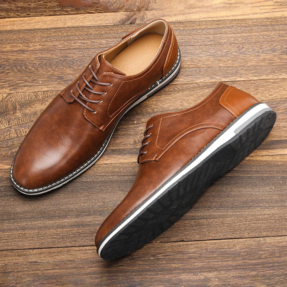 Leather loafer men fashion comfortable brand casual shoes men