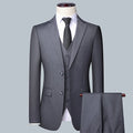 Suit Men Fashion  (Blazer+ Vest + Pants)  Business Wedding Work Casual Slim Professional Gentleman Suit
