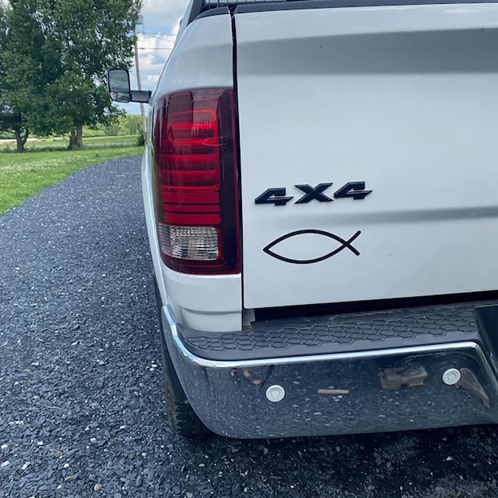 Jesus Fish Car Bumper Windowshield Stickers Tuning Vinyl Accessories Decoration Decals