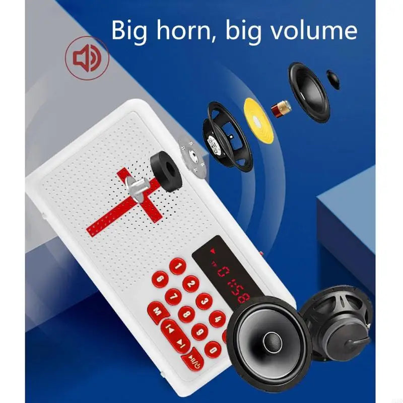 J1HD Rechargeable Bible Talking King for James Version Bible Audios Player