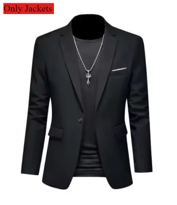 Men's Business Casual Suit for Weddings, Genuine Blazer, Vest and Pants, Big & Tall,Slim Fit Waistcoat, Dress Trousers