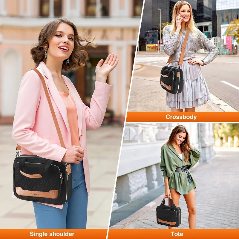 Bible Case with Holder, Bible Cover, Large Bible Bag with Shoulder Strap, Leather Bible Study Bag, Christian Gifts