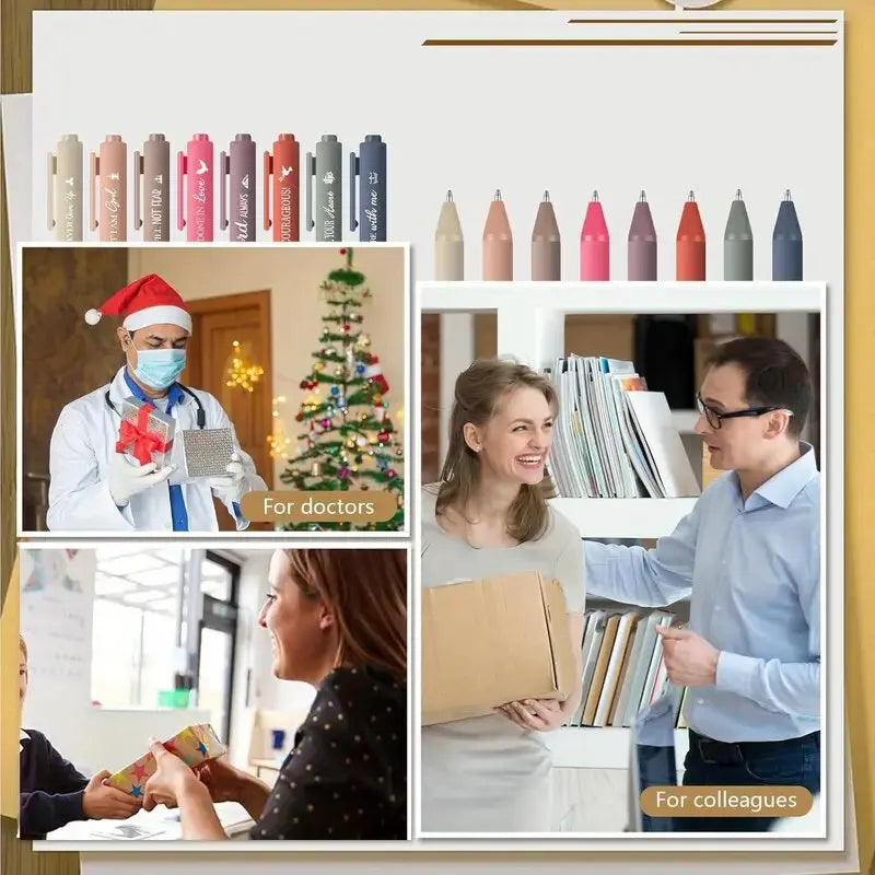 16 Pcs Inspirational Bible Verse Fountain Pen, Medium, Durable Plastic with Inspirational Statements, Gift