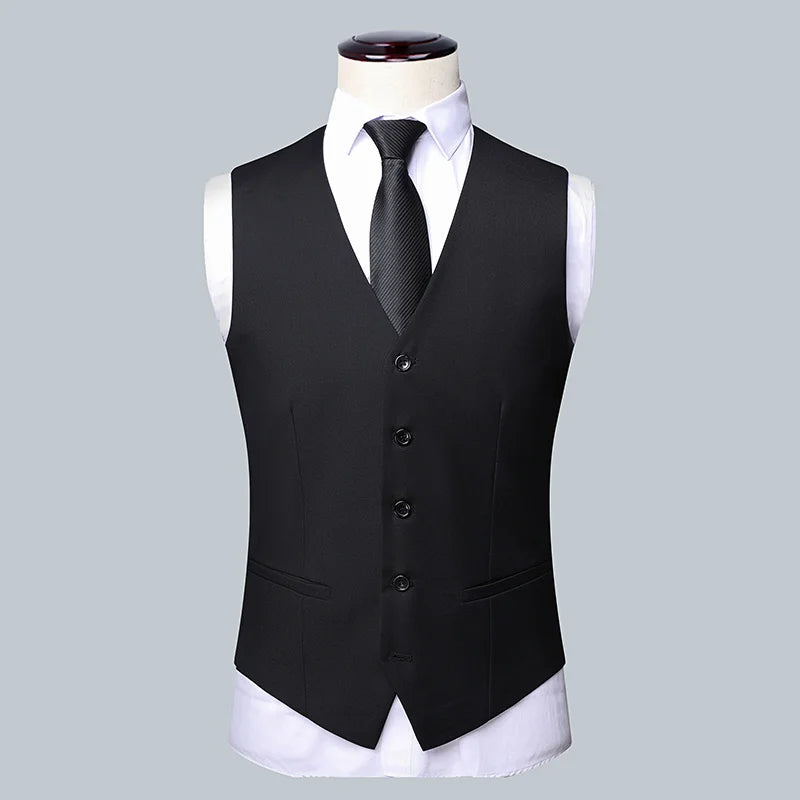 Suit Men Fashion  (Blazer+ Vest + Pants)  Business Wedding Work Casual Slim Professional Gentleman Suit