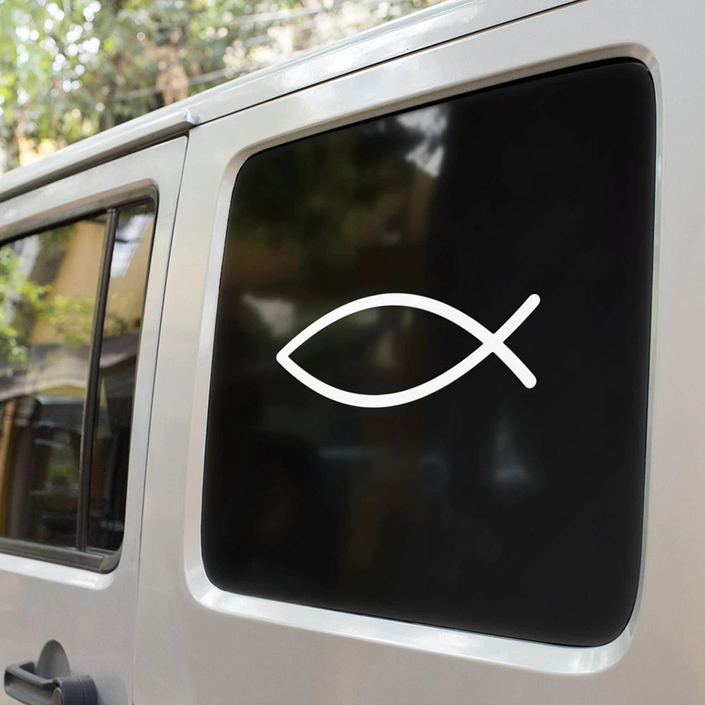 Jesus Fish Car Bumper Windowshield Stickers Tuning Vinyl Accessories Decoration Decals