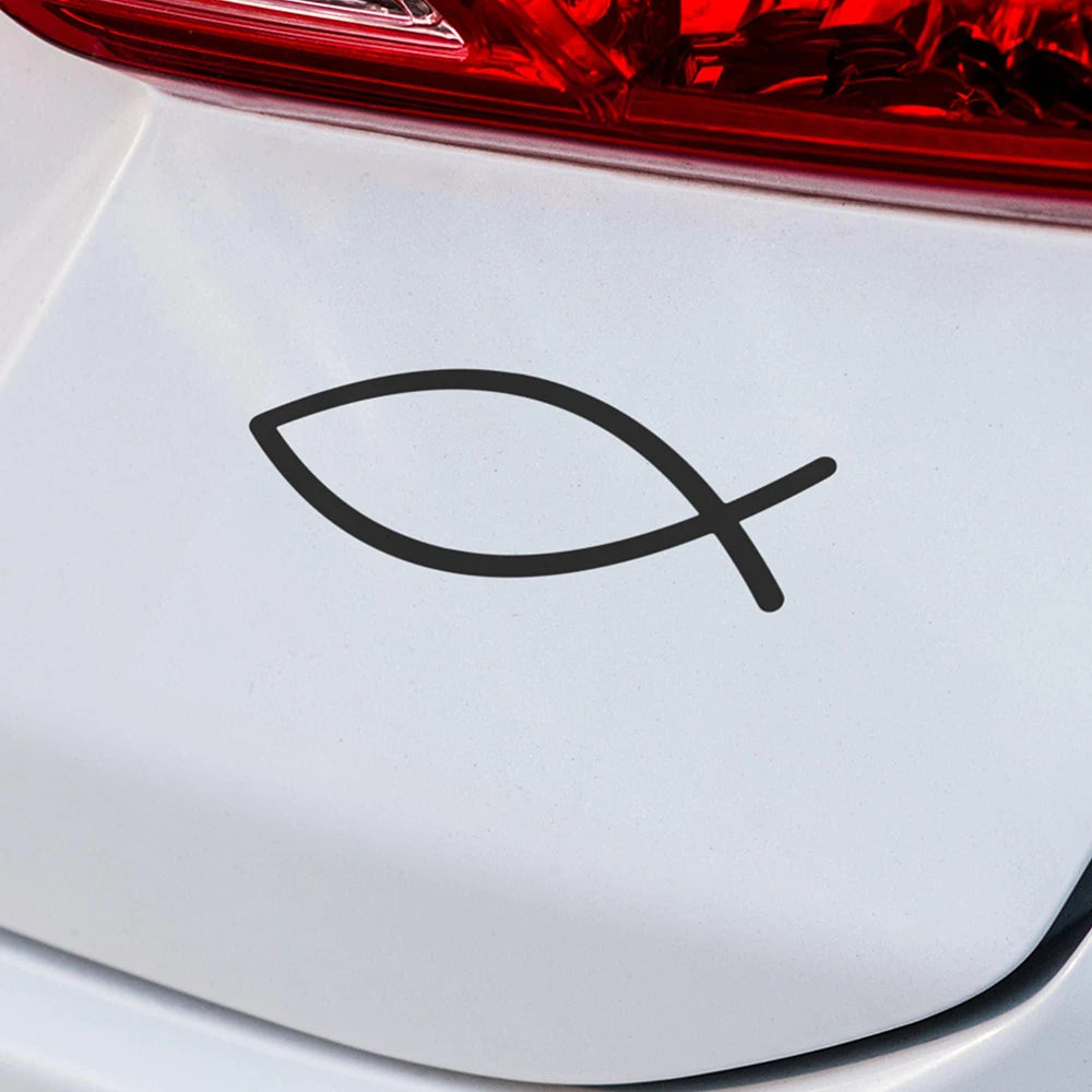 Jesus Fish Car Bumper Windowshield Stickers Tuning Vinyl Accessories Decoration Decals
